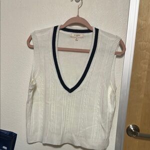 Women's White Sweater Vest